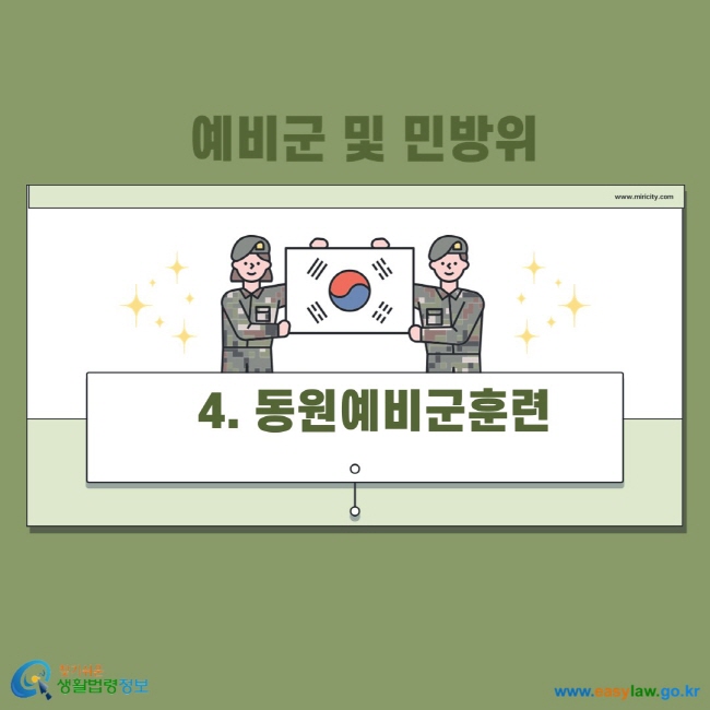 예비군 및 민방위 4. 동원예비군훈련